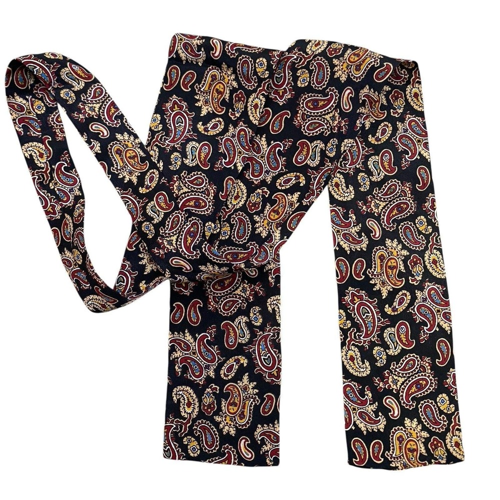 Vintage Echo Silk Neck Bow Tie Men Multicolor Paisley Made Japan